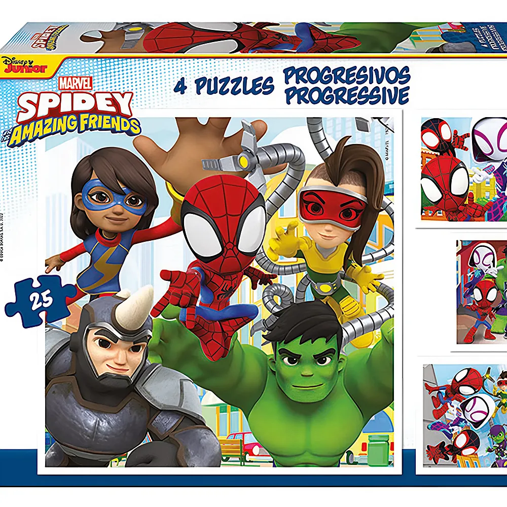 Educa Puzzle Spiderman Spidey & Super Freunde 12,16,20,25