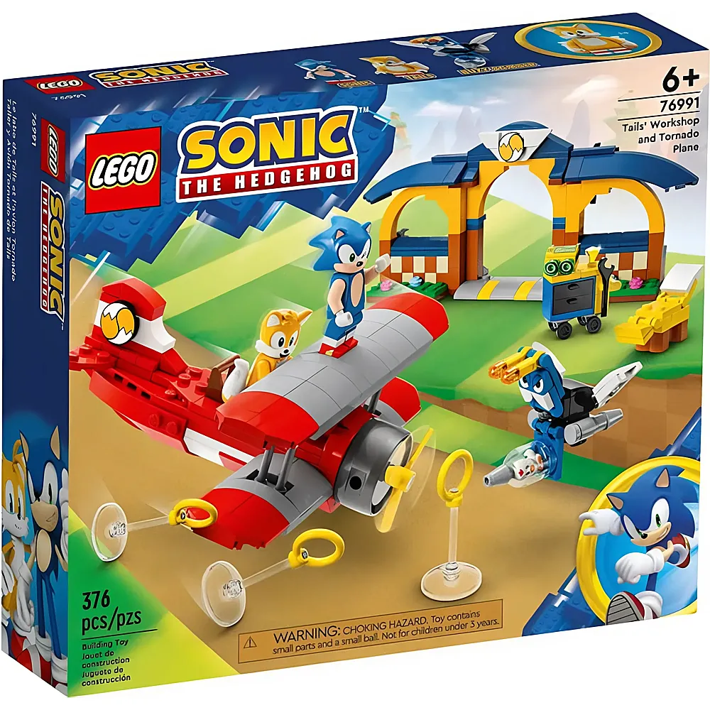 LEGO Sonic Tails Tornadoflieger mit Werkstatt 76991