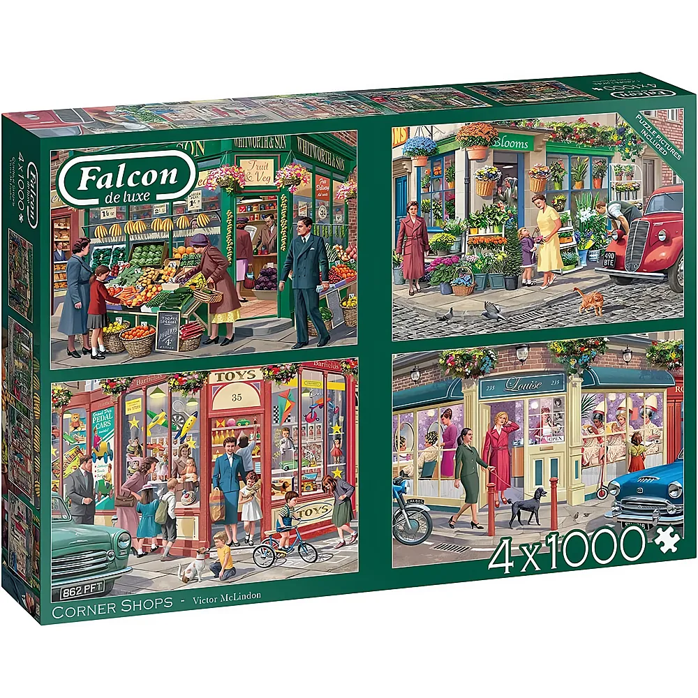 Falcon Puzzle 4in1 Corner Shops - 1000 Teile