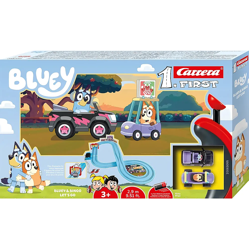 Carrera First Bluey & Bingo - Lets Go 2,9m
