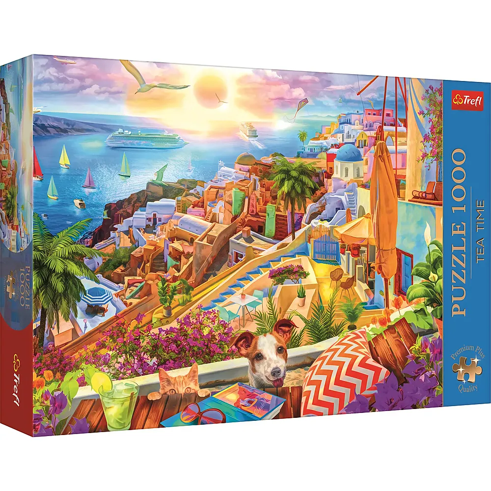 Trefl Puzzle Tea Time Besuchen sie Santorini - 1000 Teile
