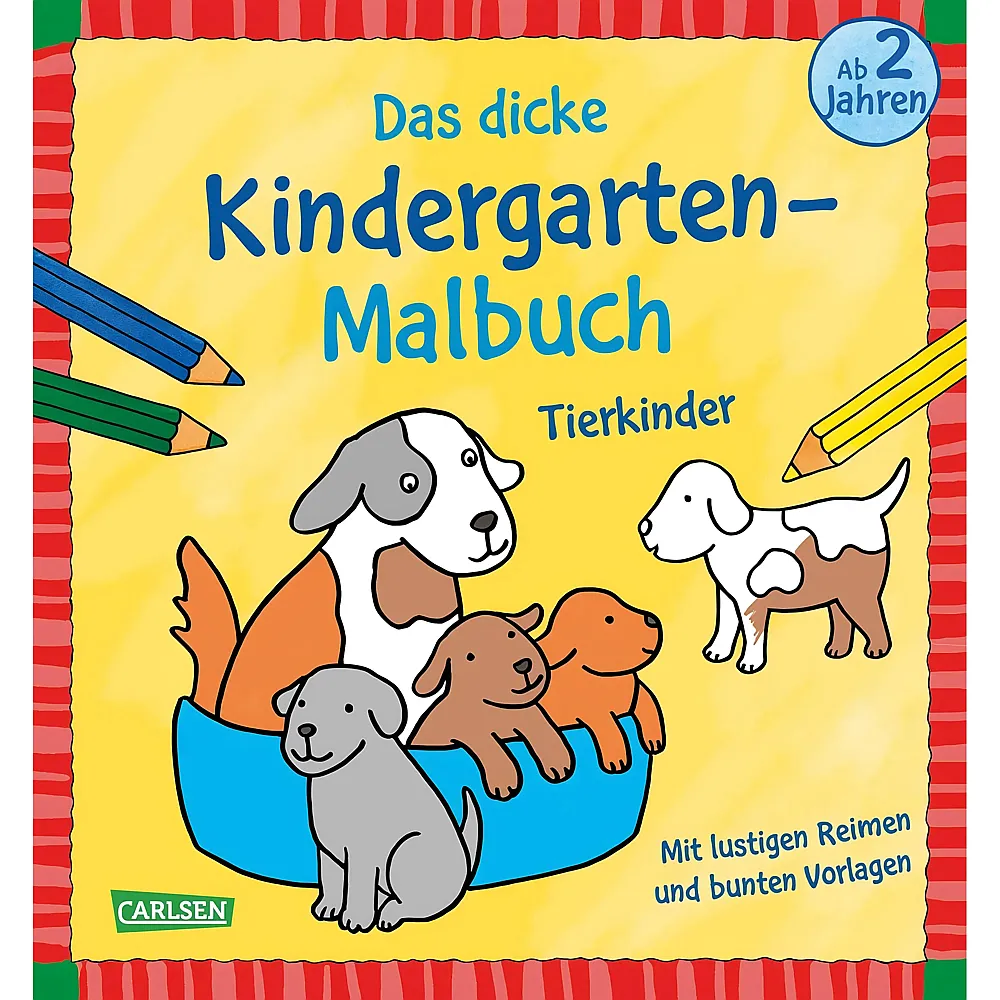 Carlsen Das dicke Kindergarten-Malbuch Tierkinder