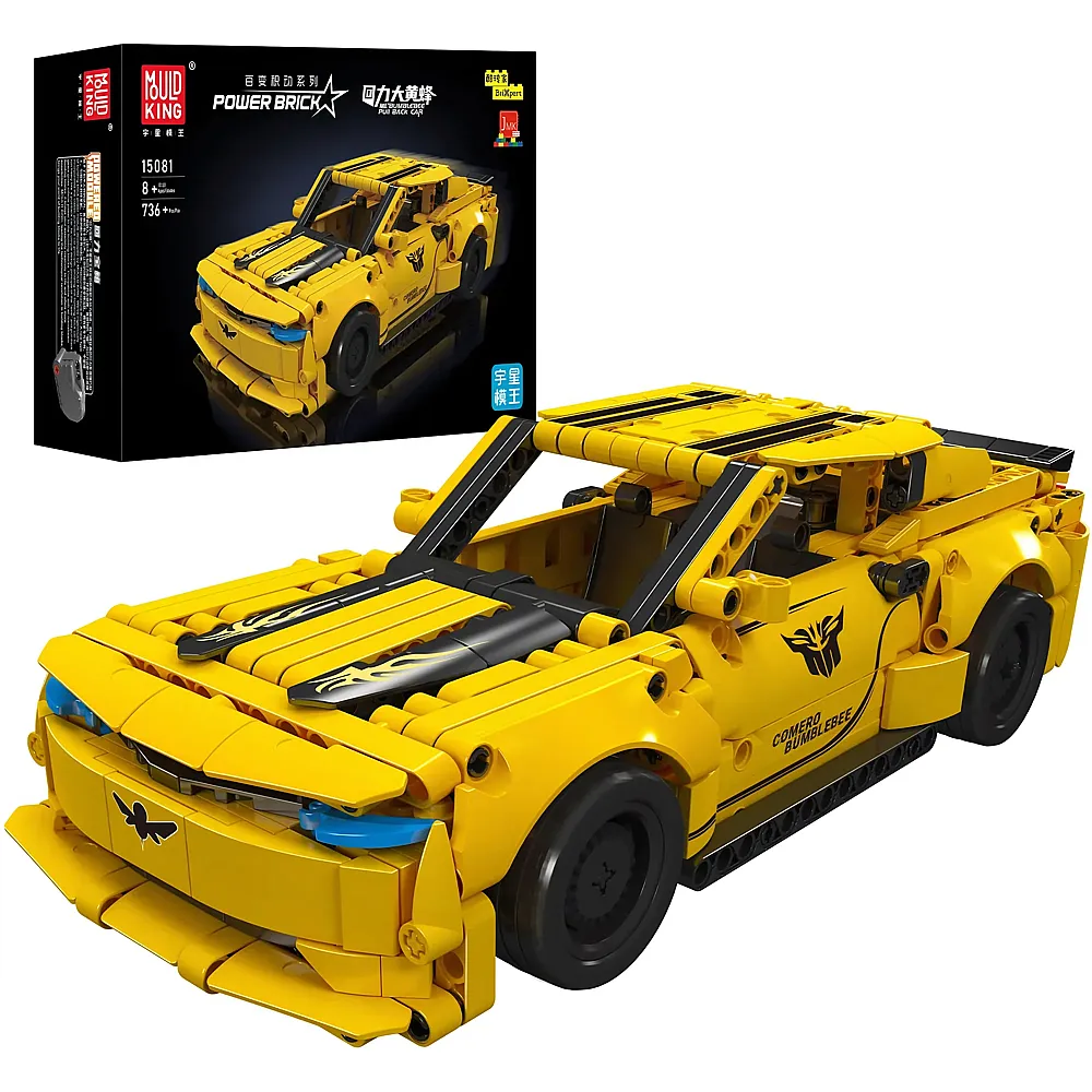 Mould King Power Brick Challenger American Muscle Car Model 15081 - Klemmbausteine Fahrzeuge