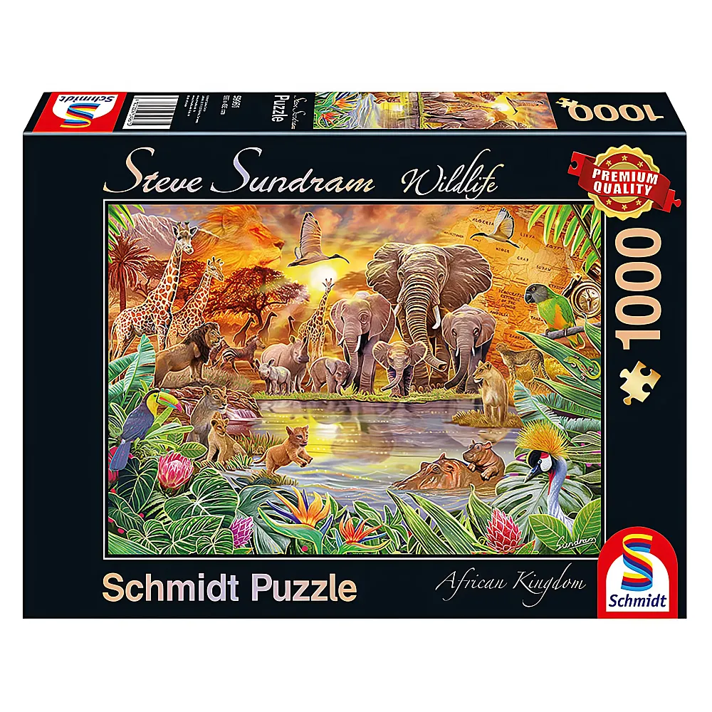 Schmidt Puzzle Steve Sundram Afrikas Tiere 1000Teile