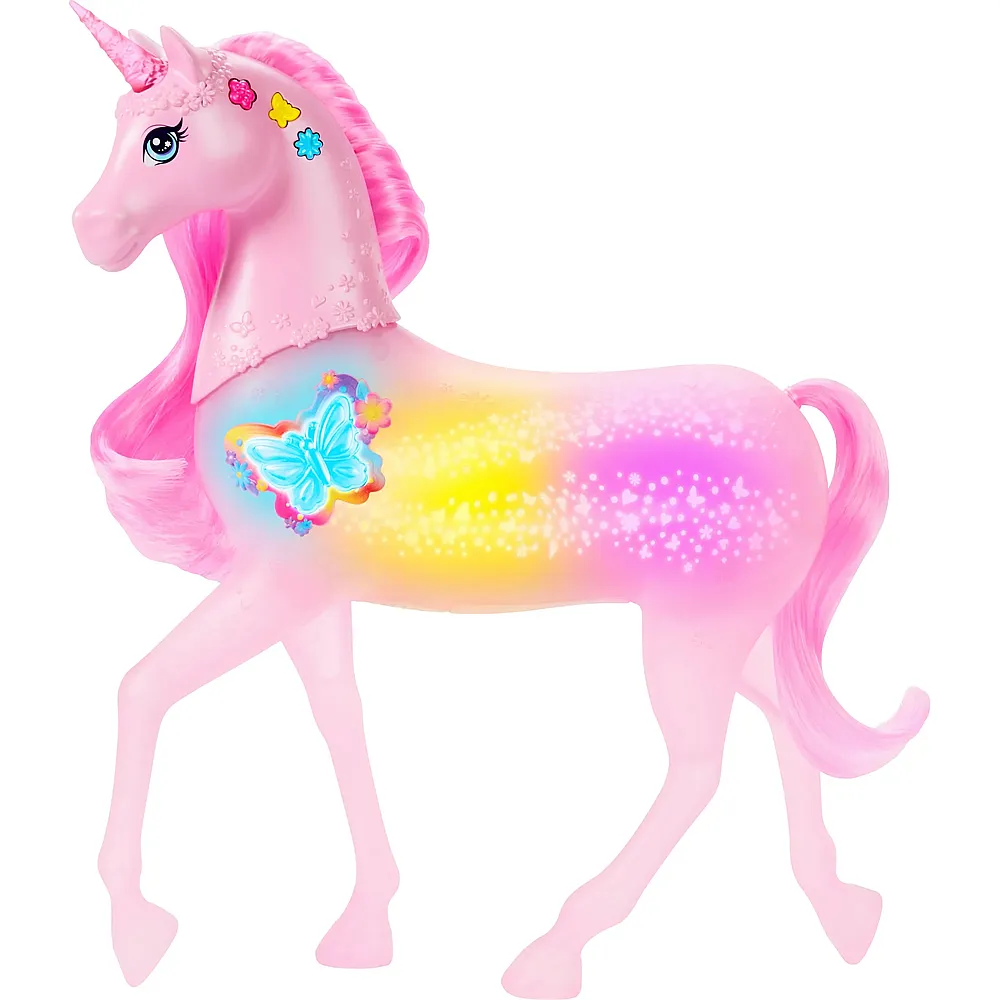Barbie Funkelnd leuchtendes Einhorn mit 20 interaktiven Kombinationen