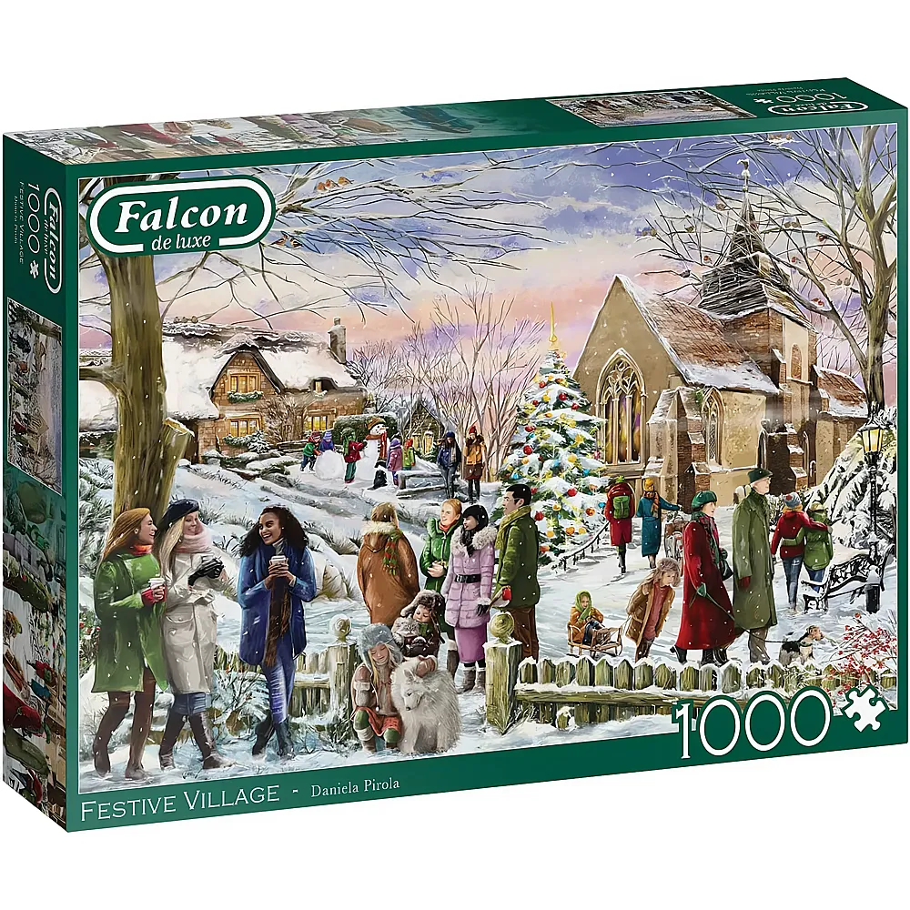 Falcon Puzzle Diniela Pirola Festive Village 1000Teile