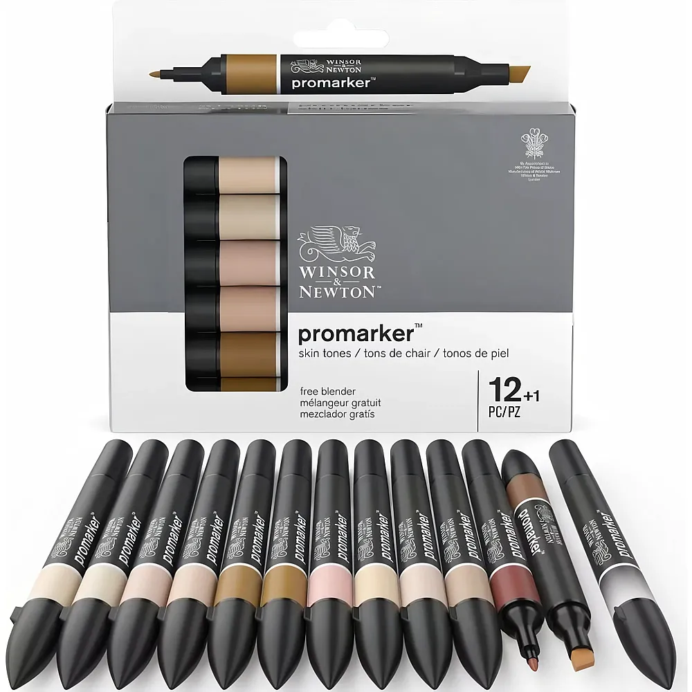 Winsor & Newton W&n Promarker 12+1 Hauttne Set