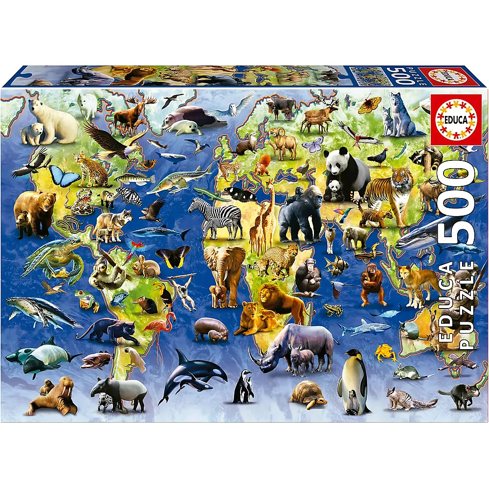 Educa Puzzle Spezies in Gefahr des Aussterbens - 500 Teile