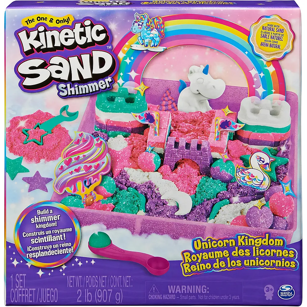 Spin Master Kinetic Sand Magischer Sand Einhorn-K�nigreich 907g