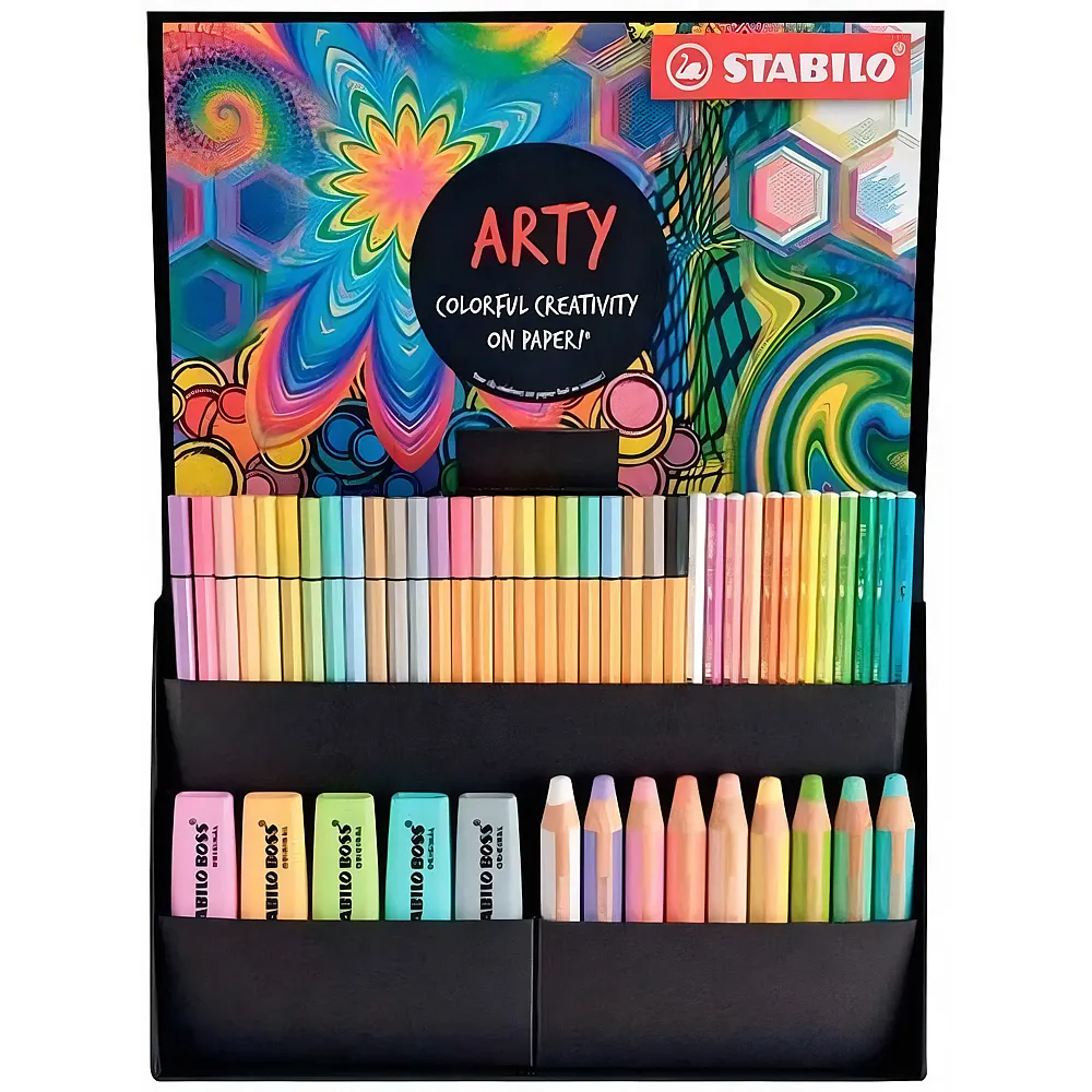 Stabilo Mixed Pastell ARTY Set - 50 Teile | Farbe & Kreide