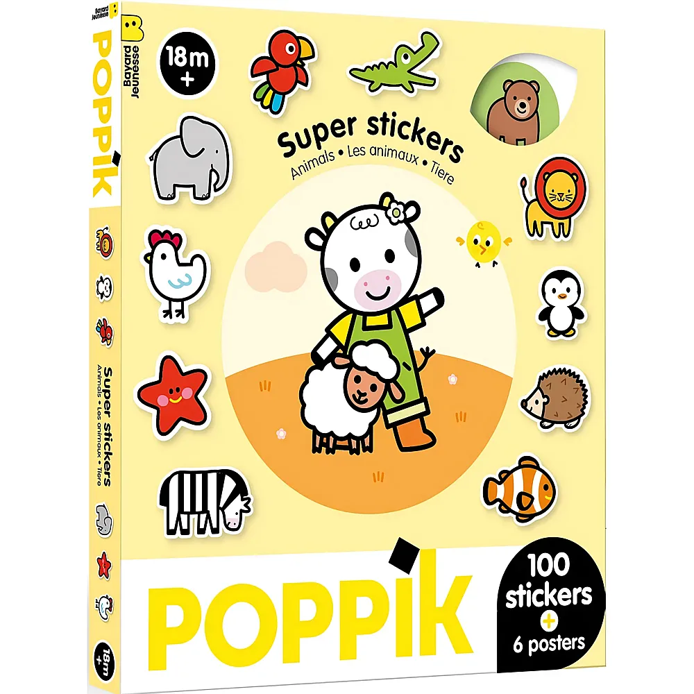 Poppik Sticker Box Tier - 106 Teile - Tattoos & Stickers