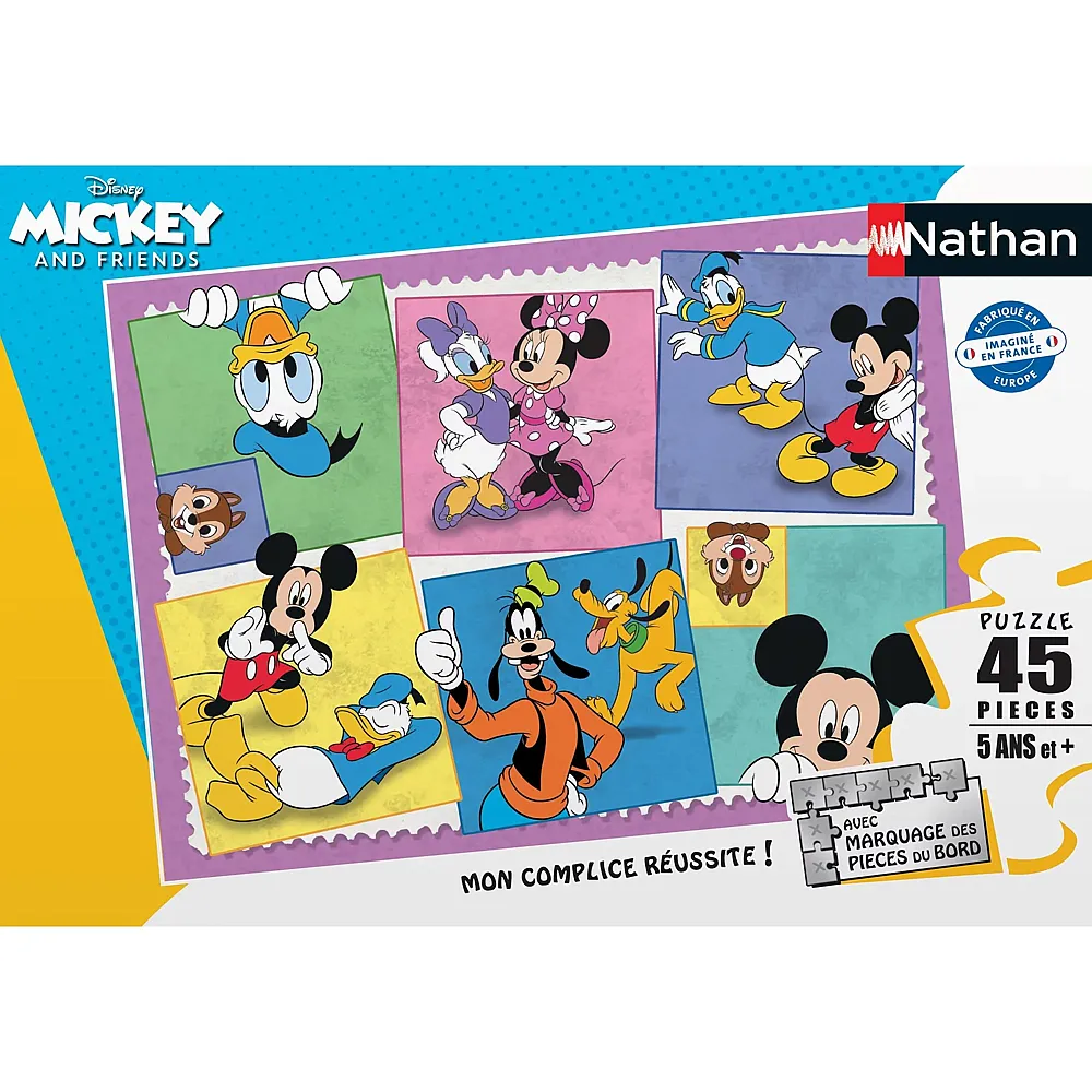 Nathan Puzzle Mickey Mouse Mickeys Bunte Welt - 45 Teile