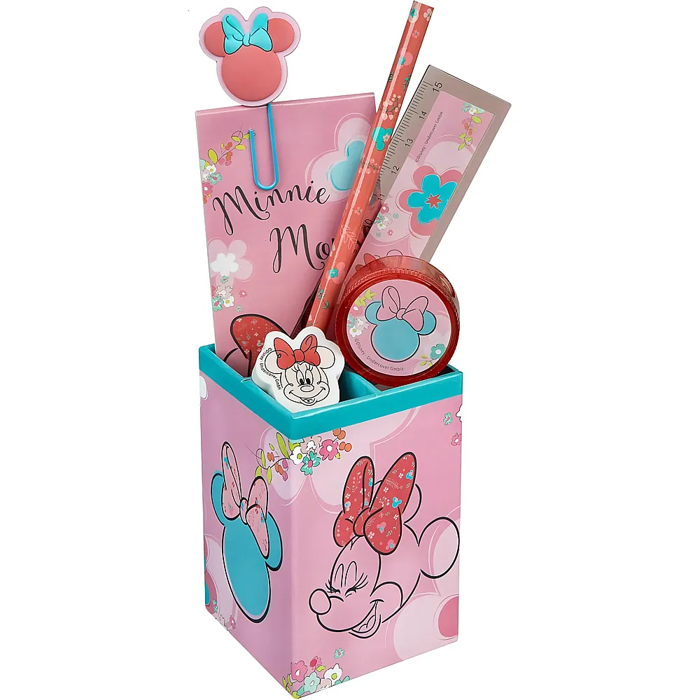 Undercover Schreibtischset Minnie Mouse, 6-teilig.
