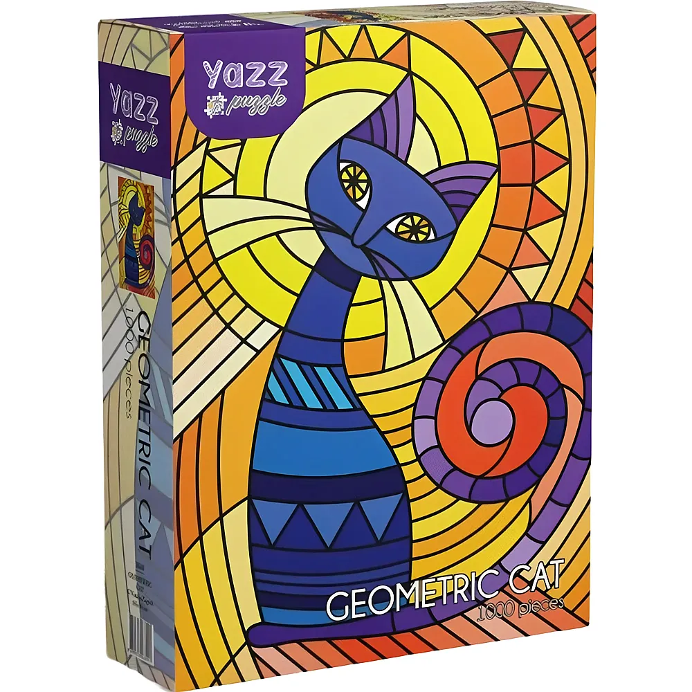 Yazz Puzzle Geometric Cat - 1000 Teile