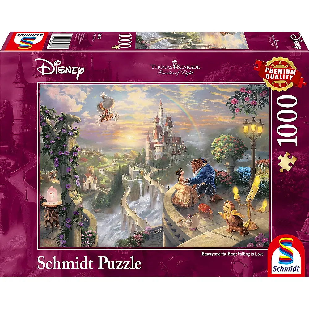 Schmidt Puzzle Thomas Kinkade Disney Princess Beauty and the Beast 1000Teile