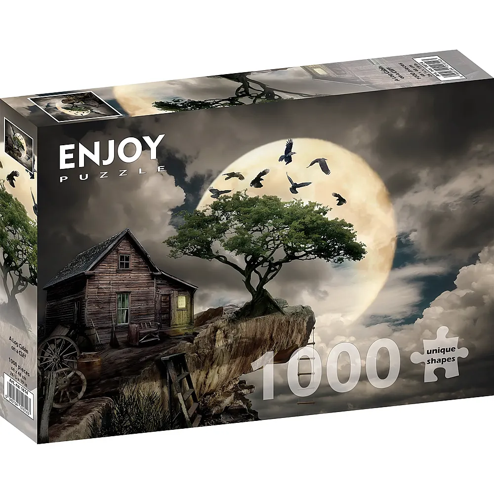 Enjoy Puzzle Eine Blockh�tte auf einer Klippe - 1000 Teile