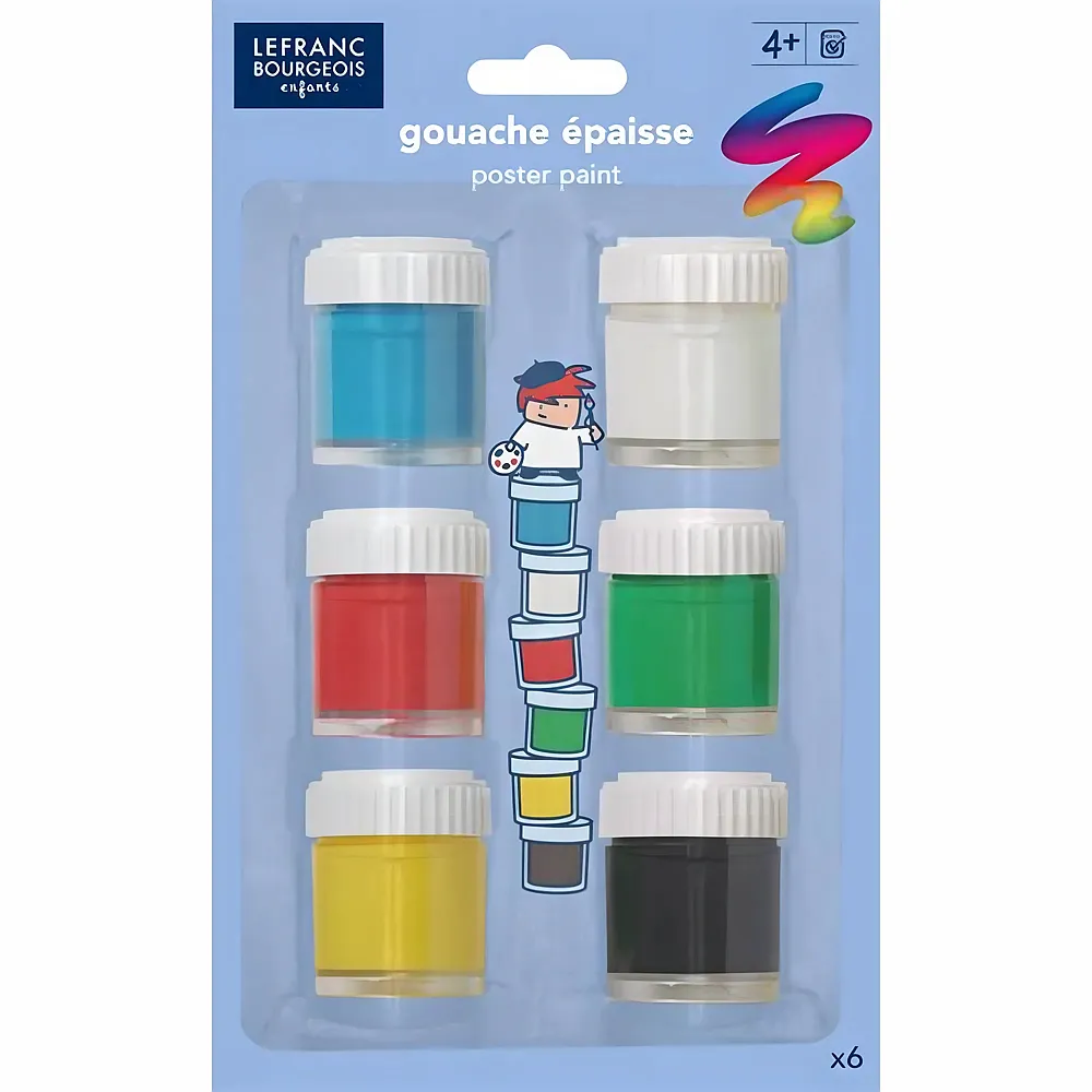 Lefranc Bourgeois Lfb Kinder Posterfarbe Set 6 X 22ml Farben - Suche