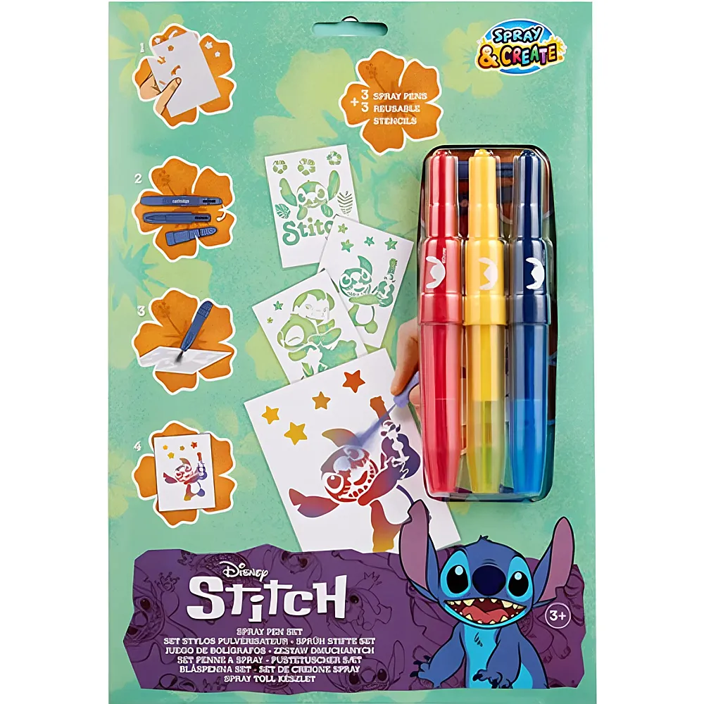 meinspielzeug - Create It Mal-Set A4 Spraystifte Stitch Lilo & Stitch | Malsets