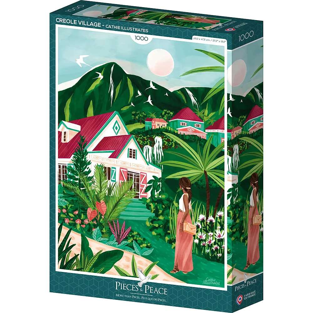 Pieces & Peace Puzzle Kreolisches Dorf 1000Teile