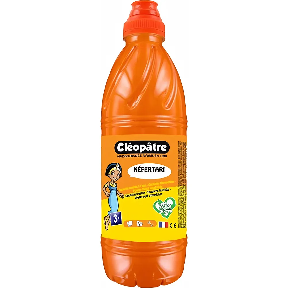 Cleopatre Nefertari � Gouache-tempera 1L Orange