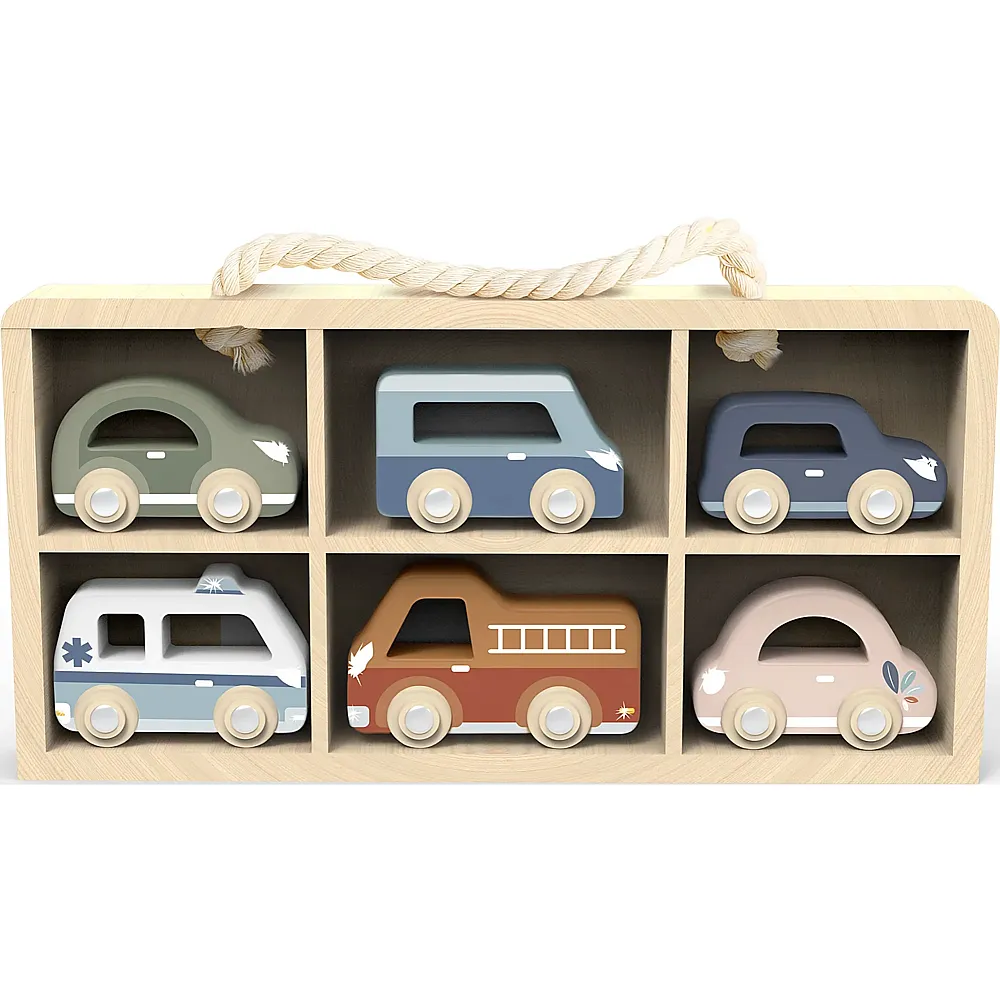 Speedy Monkey Holzauto-Set 6 Teile