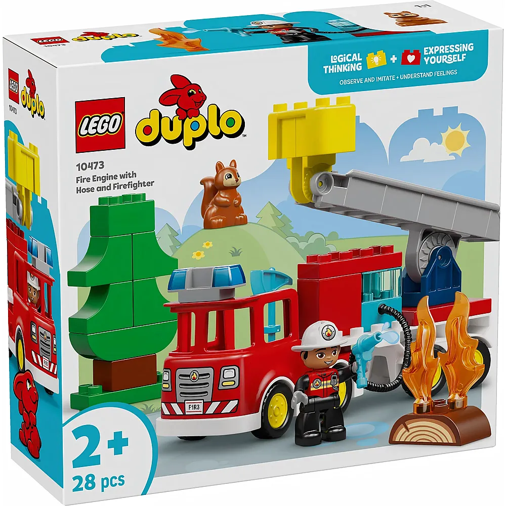 LEGO DUPLO Stadt L�schauto mit Schlauch und Feuerwehrmann 10473