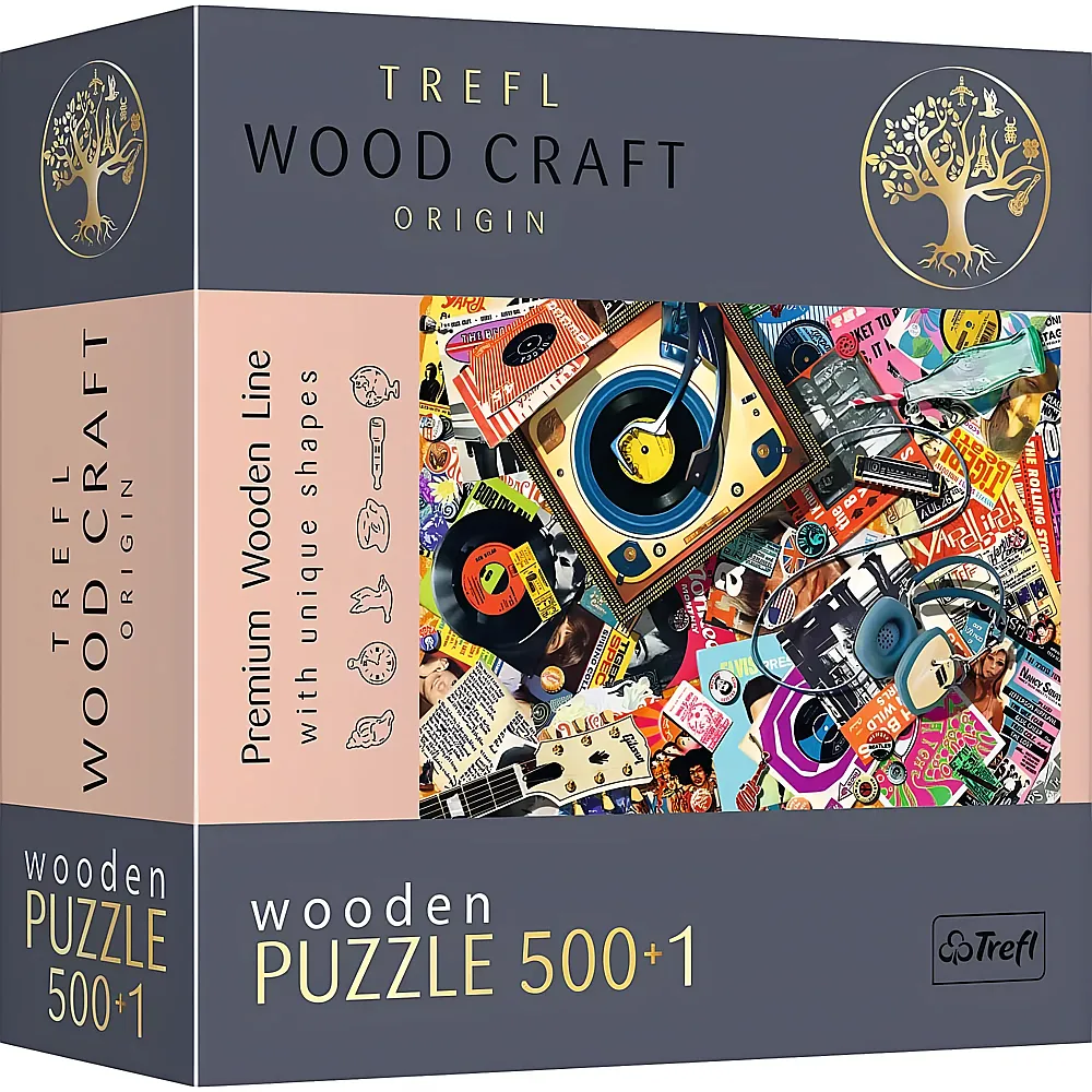 Trefl Puzzle Wood Craft In der Welt der Musik - 500 Teile