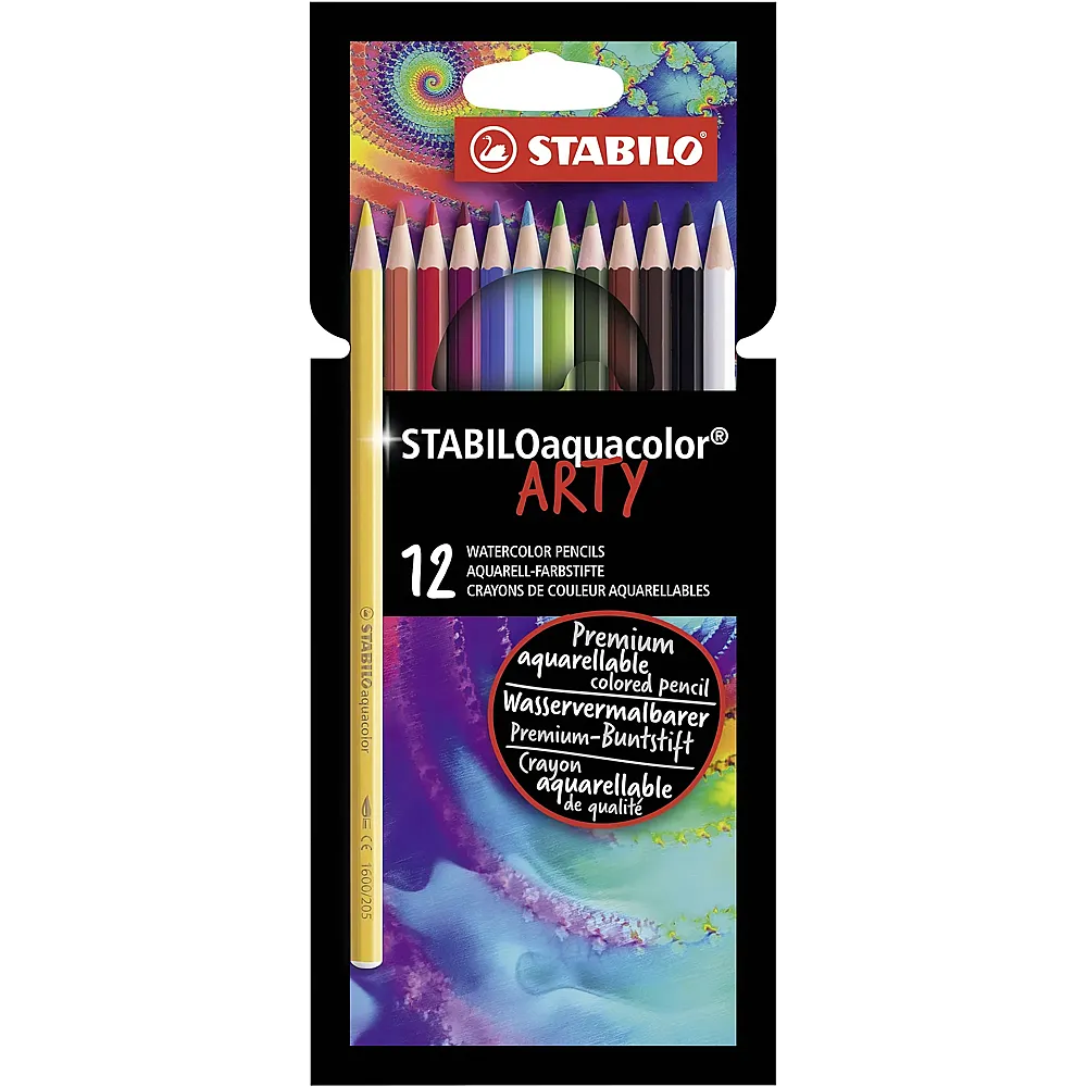 meinspielzeug - Stabilo Arty Aquarell-Buntstifte aquacolor 12Teile | Farbe & Kreide