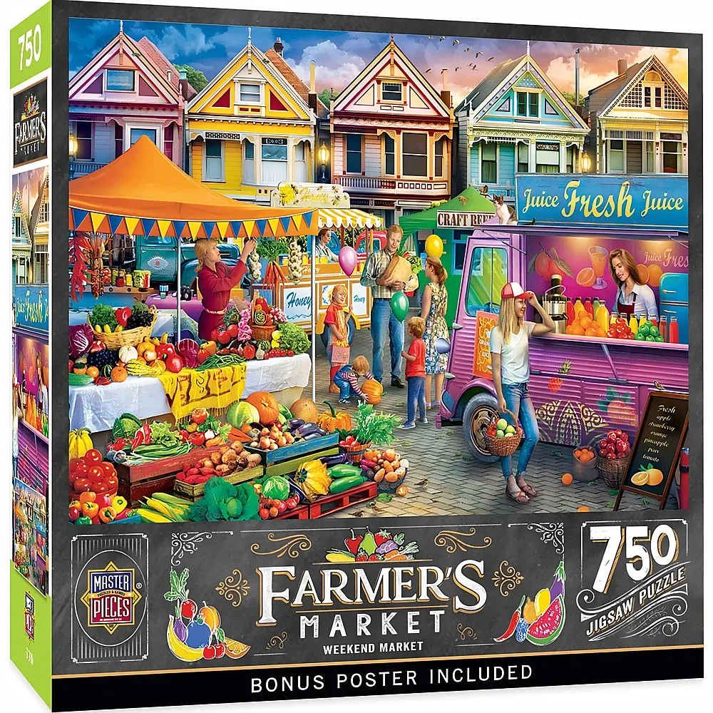 Master Pieces Puzzle Farmer's Market Wochenendmarkt 750Teile