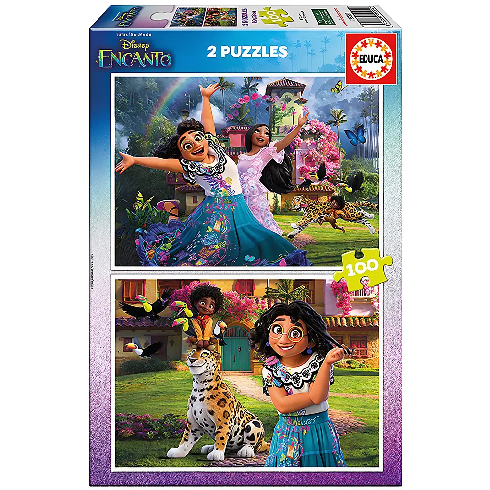 Educa Puzzle Disney Encanto 2x100 | Mehrfach-Puzzle