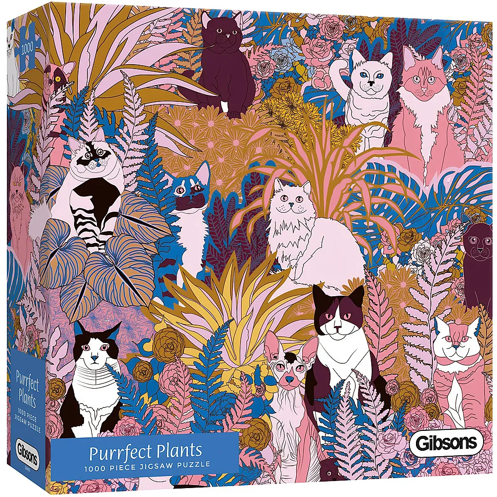 Gibsons Puzzle Purrfect Plants 1000Teile