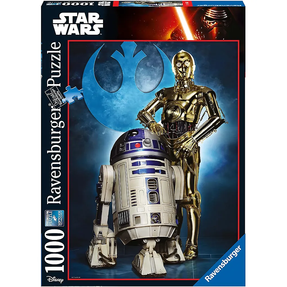 Ravensburger Puzzle Star Wars R2-D2 & C-3Po - 1000 Teile