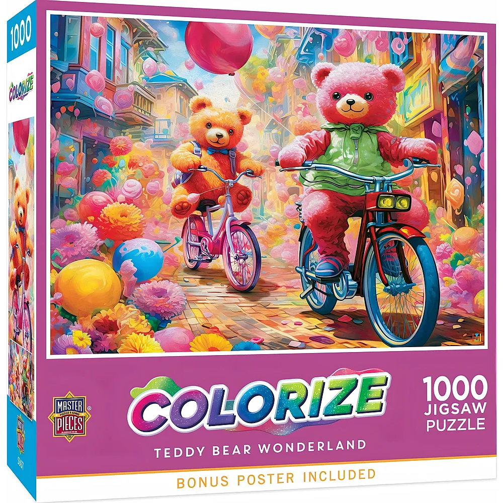 Master Pieces Puzzle Colorize Teddies im Wunderland - 1000 Teile