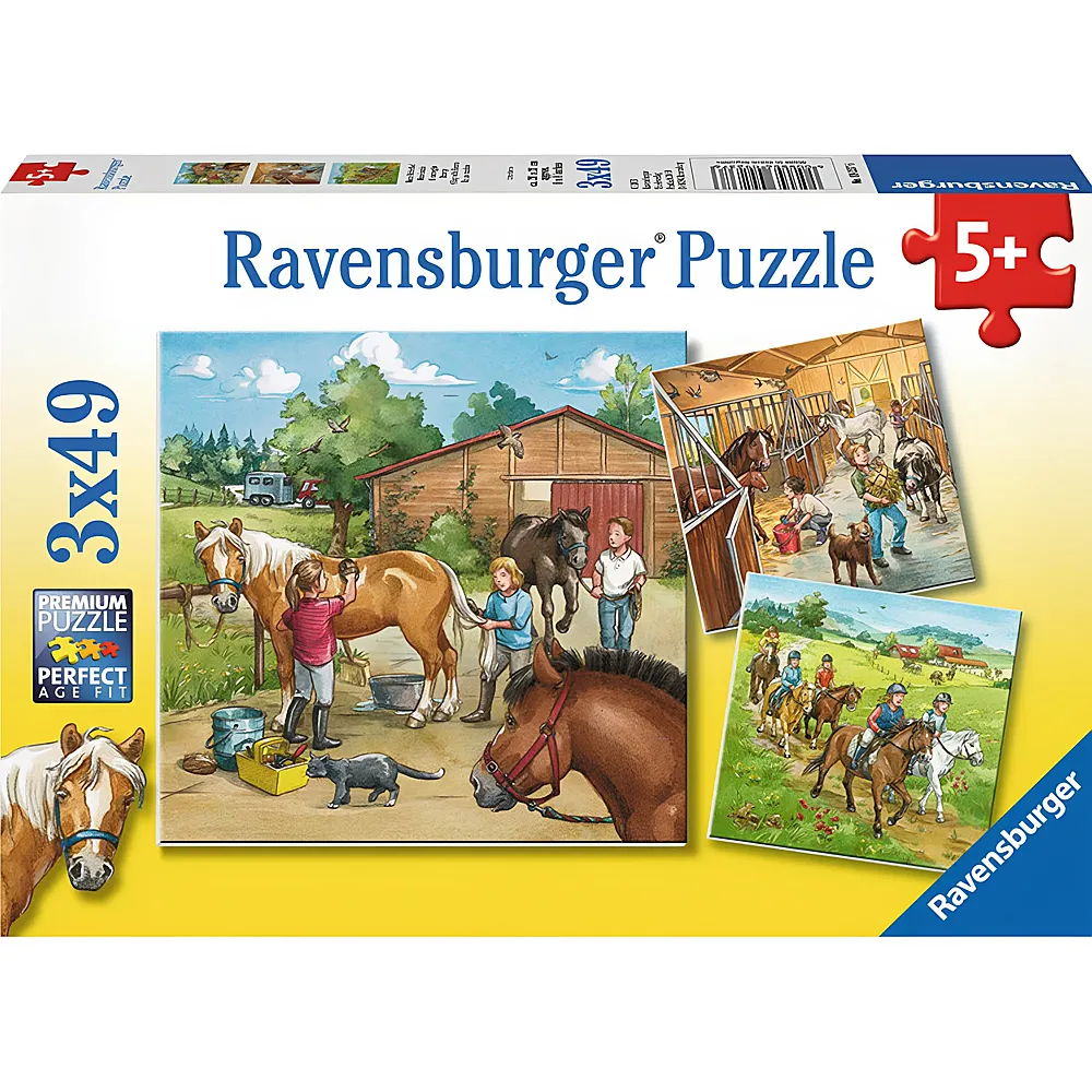 Ravensburger Puzzle Mein Reiterhof 3x49