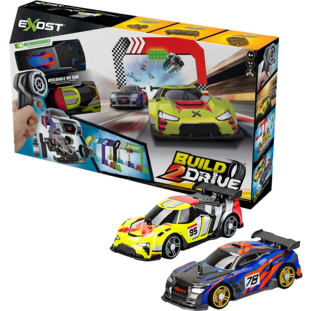 Silverlit Exost Build 2 Drive Duo Pack Race Set