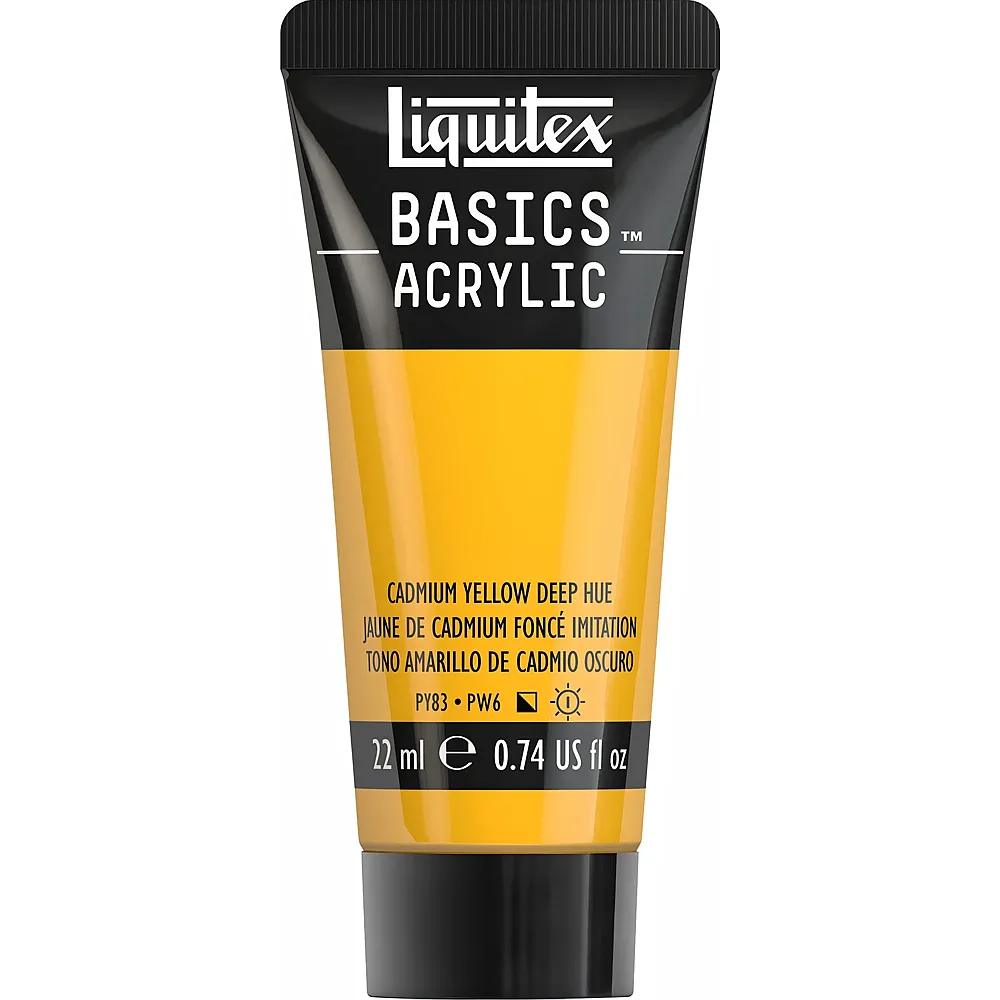 Liquitex Lqx Basics Acrylfarbe 22ml Tube Kadmiumgelfb Dunkel Farbton - Suche