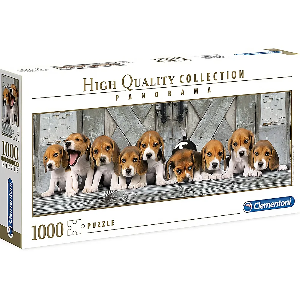 Clementoni Puzzle High Quality Collection Panorama Hunde Beagles 1000Teile
