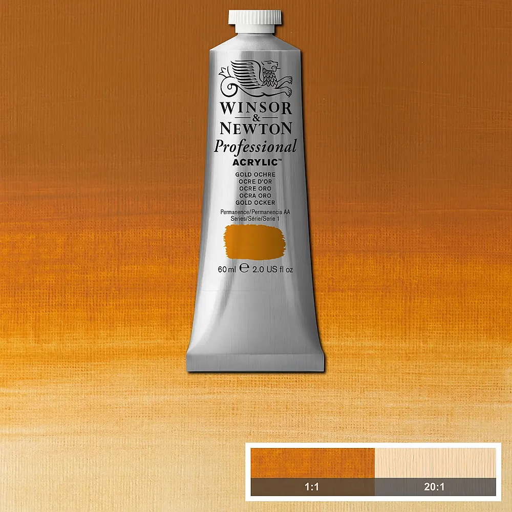 meinspielzeug - Winsor & Newton W&n Prof. Acrylfarbe 60ml Tube Goldocker