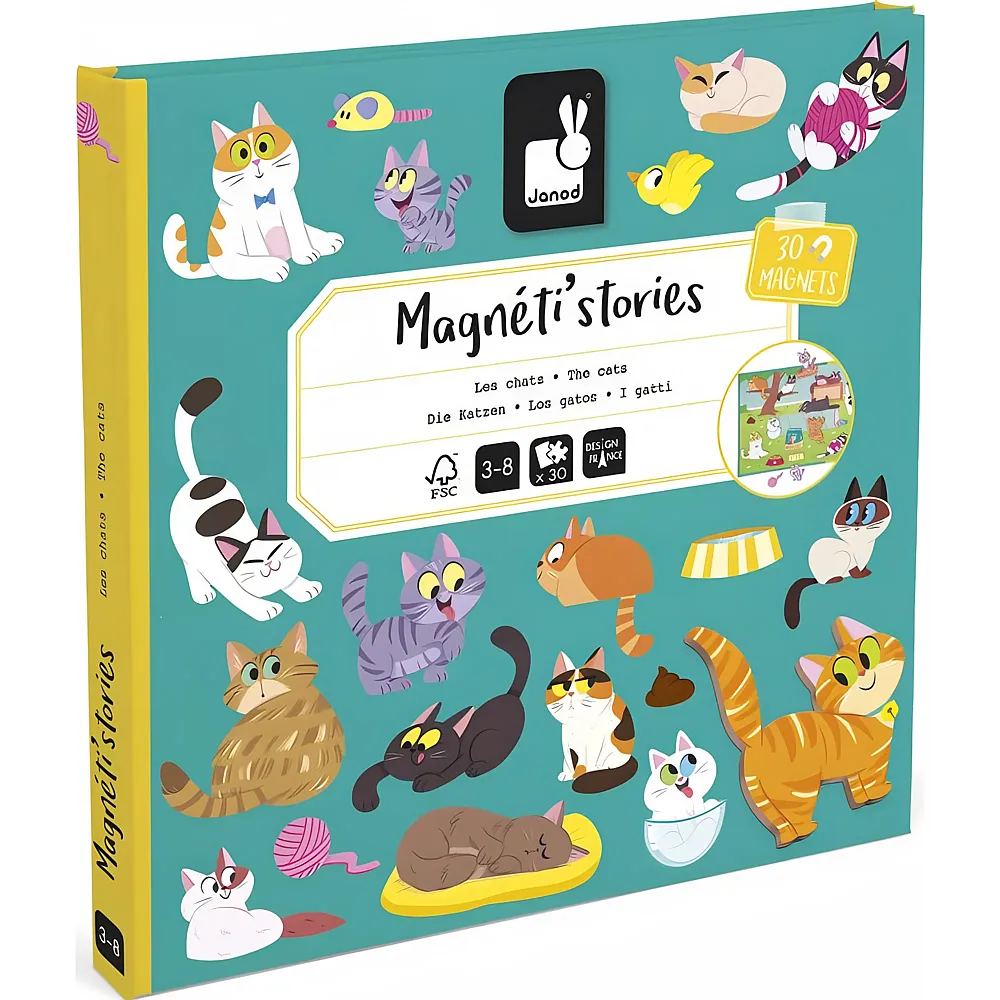 Janod Magnetistories Katzen - 30 Teile