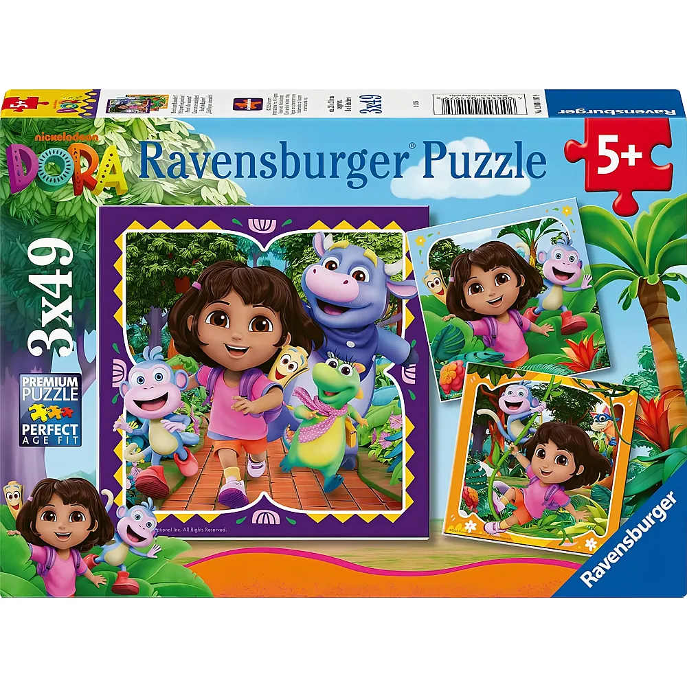 Ravensburger Puzzle 3in1 Dora the Explorer - 49 Teile