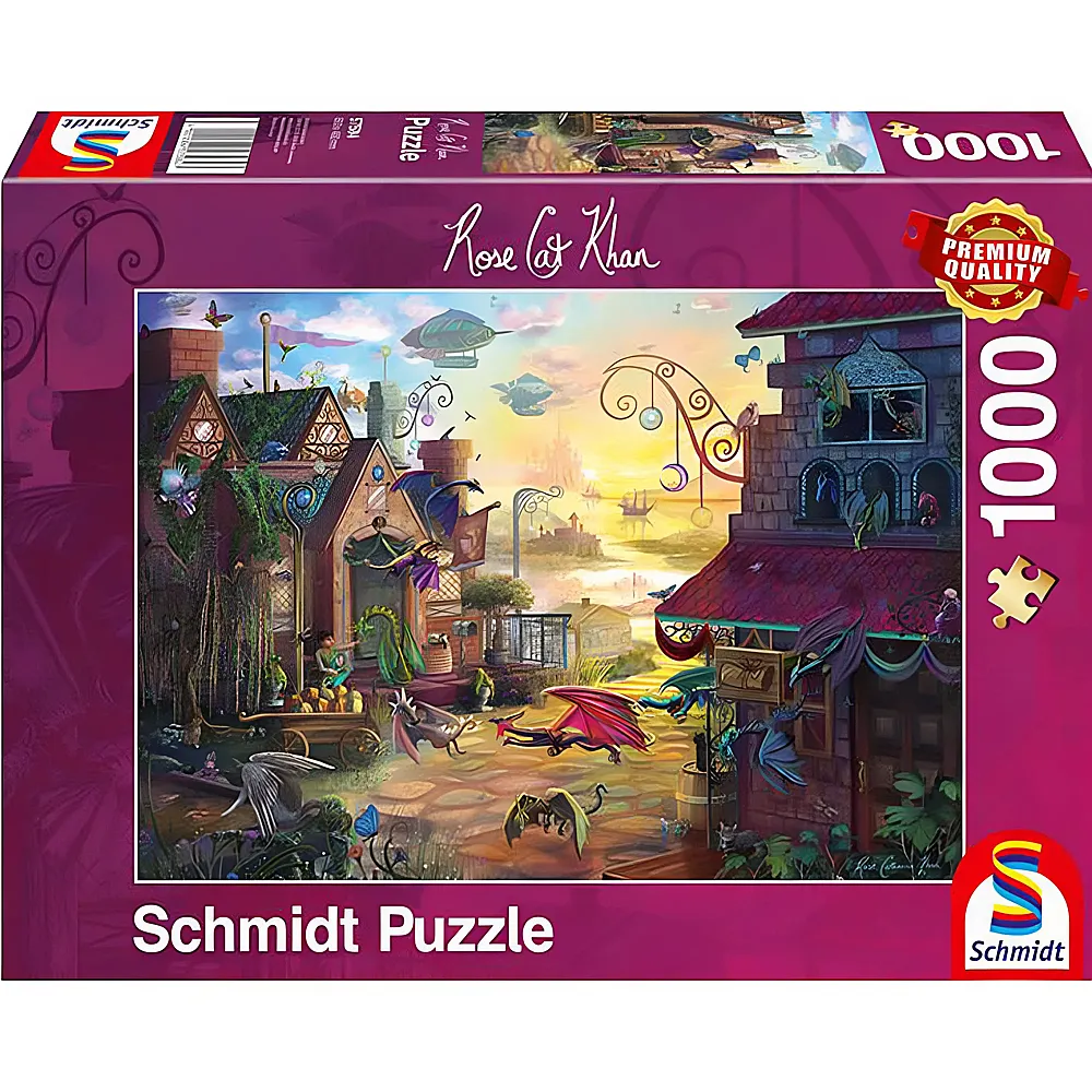 Schmidt Puzzle Rose Cat Khan Drachenpost 1000Teile