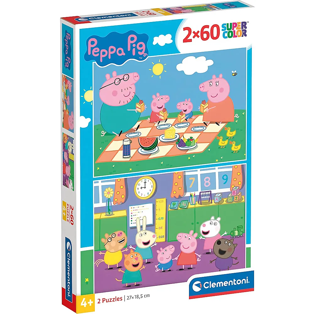 Clementoni Puzzle Supercolor Peppa Pig 2x60