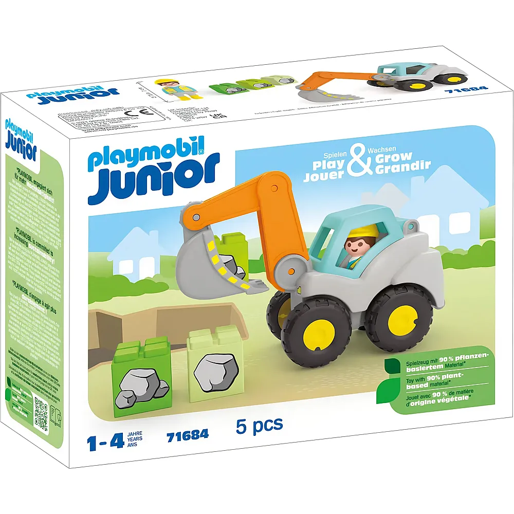 PLAYMOBIL Junior Schaufelbagger 71684