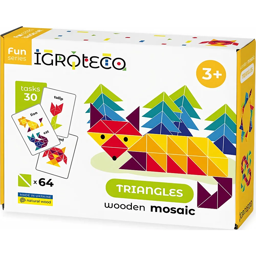 Creatif Wood Mosaique EN Bois Triangles 64pcs - Suche