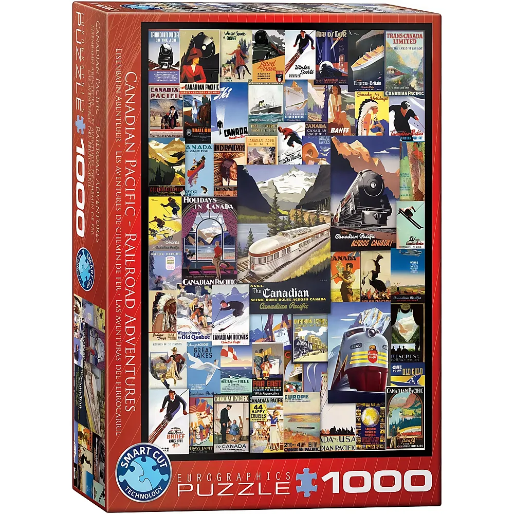 meinspielzeug - Eurographics Puzzle Canadian Pacific Rail - Poster Vintage 1000Teile | Puzzle 1000 Teile
