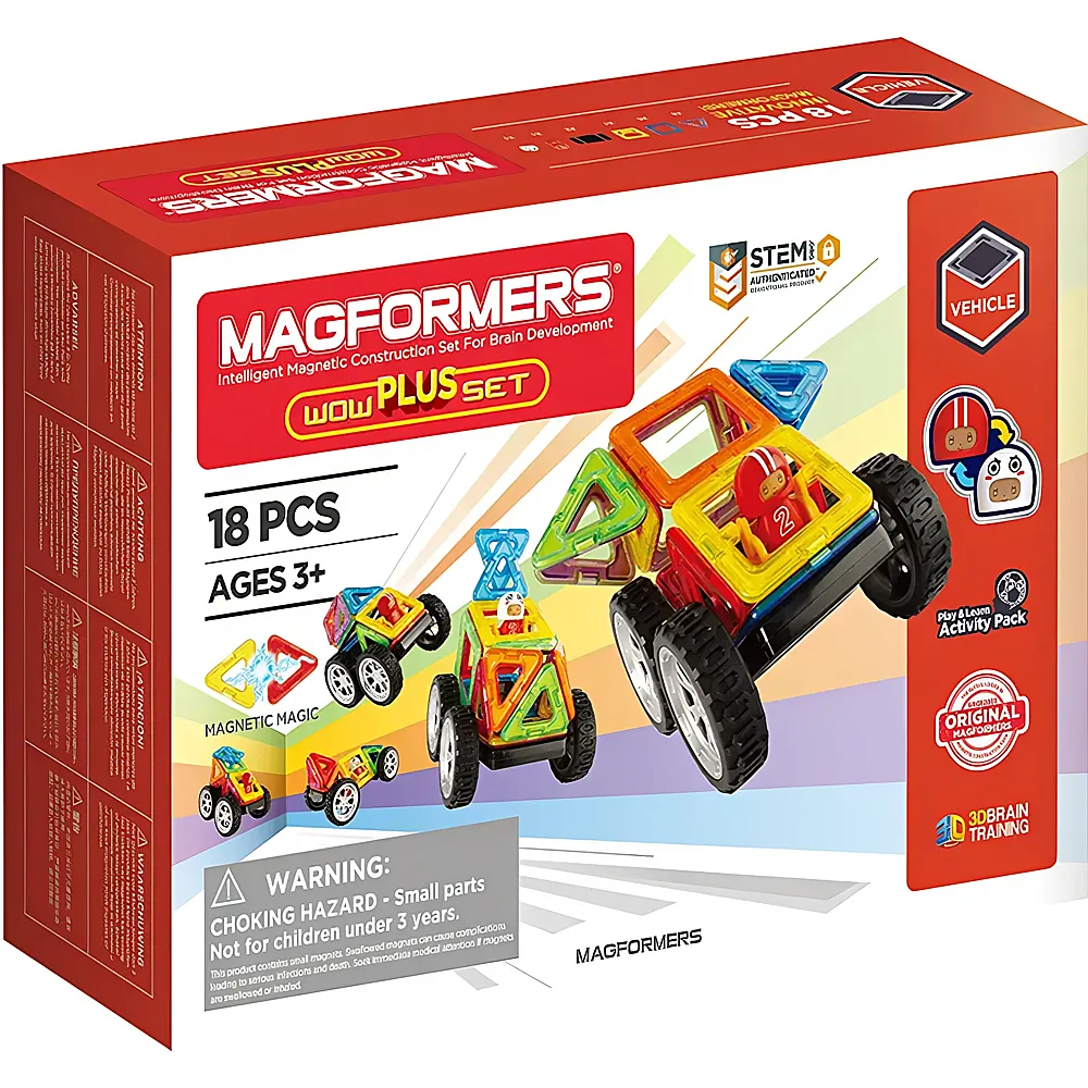 Magformers Vehicle Wow Plus Set - 18 Teile