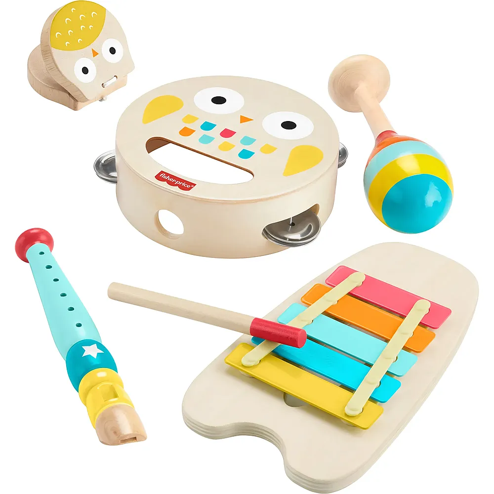 Fisher-Price Musik-Set aus Holz 5 Instrumente