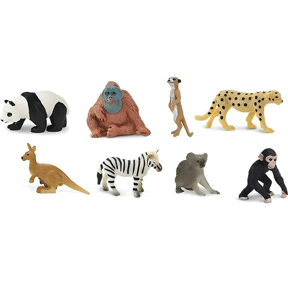 Safari Ltd. Good Luck Minis Zootiere Fun Pack 8 Figuren 8Teile
