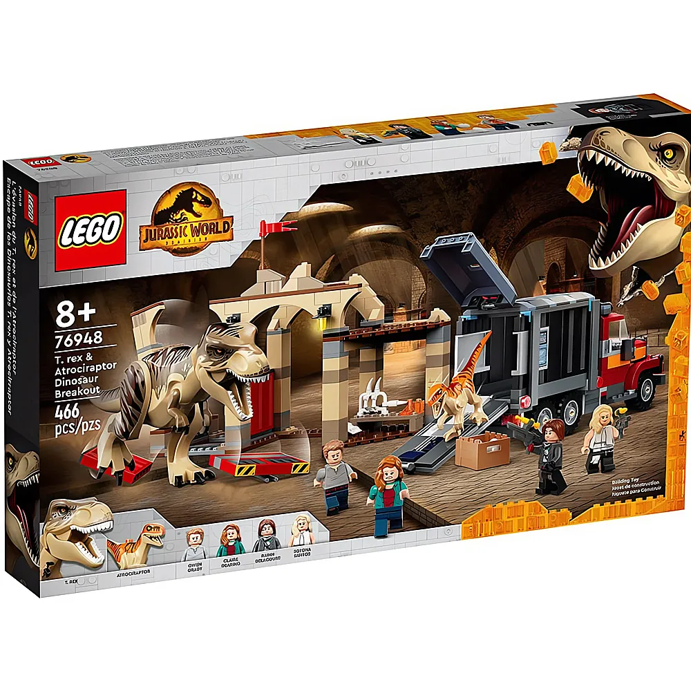LEGO Jurassic World T. Rex & Atrociraptor: Dinosaurier-Ausbruch 76948