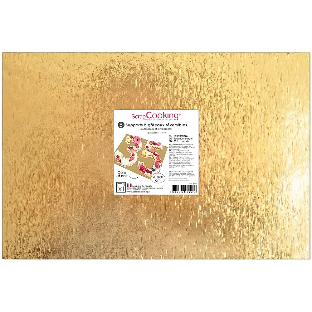 ScrapCooking Kuchenhalter Rechteckig Gold/Schwarz - 5 Teile